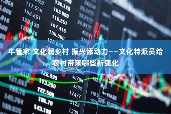 牛管家 文化润乡村 振兴添动力——文化特派员给农村带来哪些新变化