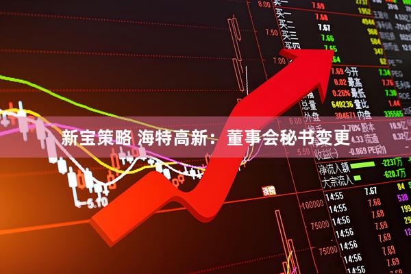 新宝策略 海特高新：董事会秘书变更